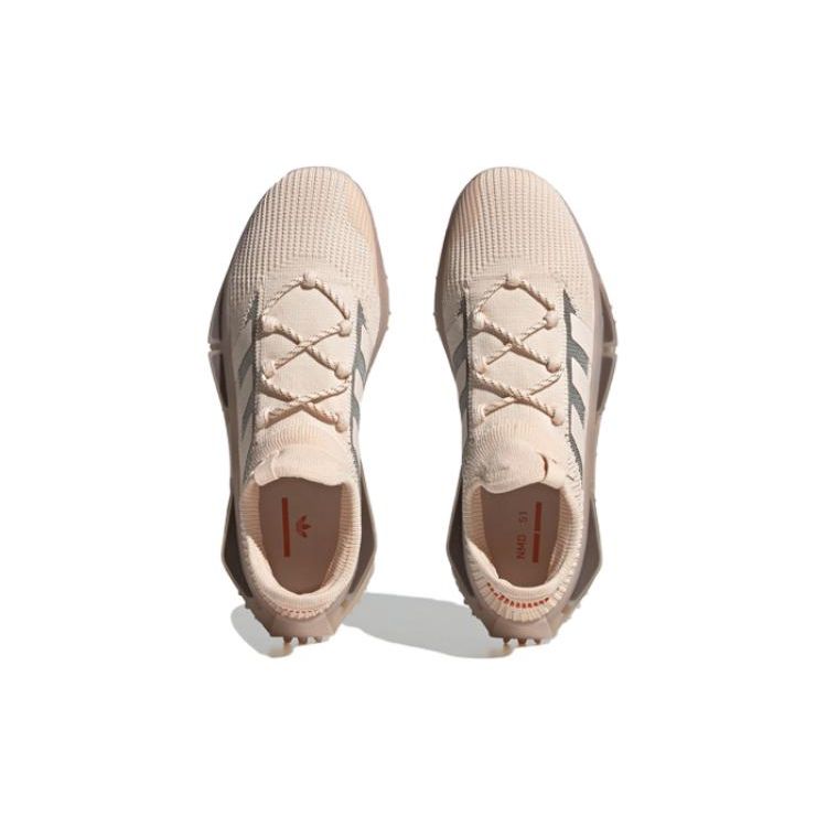 adidas Baskets Unisexe NMD_S1 Wonder Taupe Crème Bliss-Orange ID1653