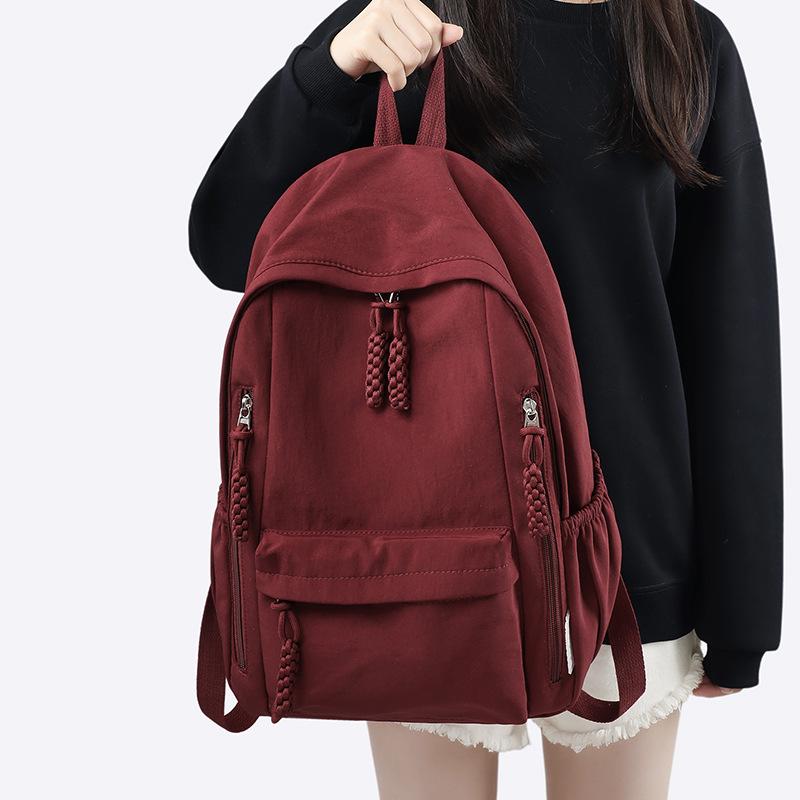 Backpack Women'S Fashion School Bag Junior High School Student College Student Large Capacity Computer Travel Backpack