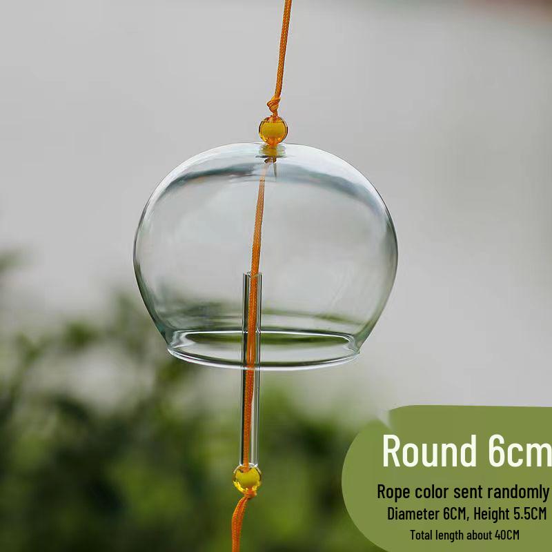 Cherry Blossom Glass Wind Chime - DIY Transparent Hanging Ornament