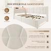 Letto imbottito 90x200 cm con contenitore, illuminazione a LED sulla testiera e sulla pediera, USB e Type-C, box letto idraulico, rete a doghe, letto singolo, beige
