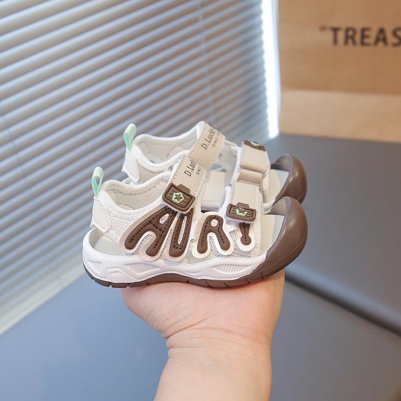 

2025 summer popular infant sandals bag head anti-kick baby girl toddler shoes boys beach sandals 2025 Size 21-25 5 pairs starting