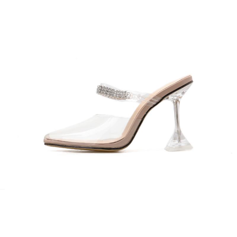 clear plus size heels