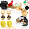 Practical Propanes Grills Adapter Quick Connecting Fitting with Pressure Gauge Metal Propanes Grills Fitting for Cooking