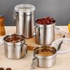 1100/1800mL Stainless Steel Lock Catch Storage Jars Moisture-proof Coffee Bean Scented Tea Bean Kitchen Food Storage Container