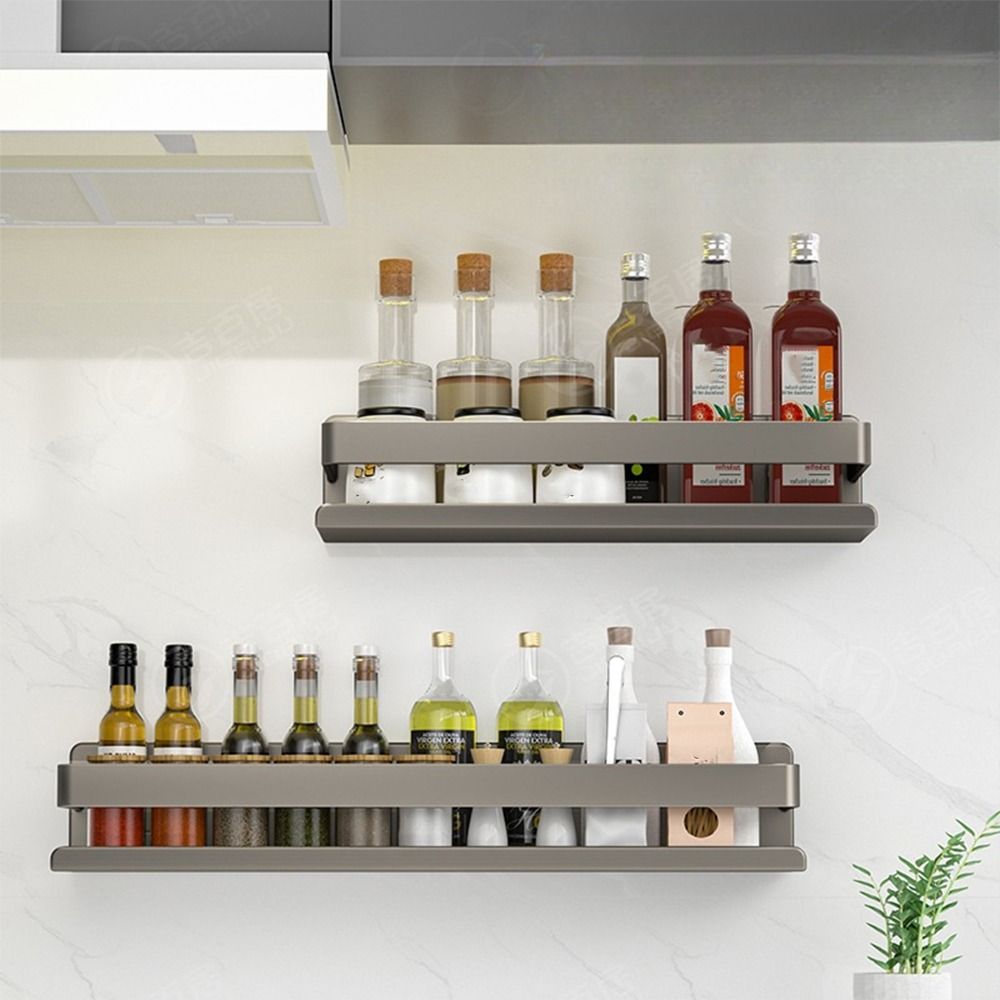 Wall Mounted Kitchen Storage Rack Moisture Resistant Wall Rack Spice Rack  Shower Wall