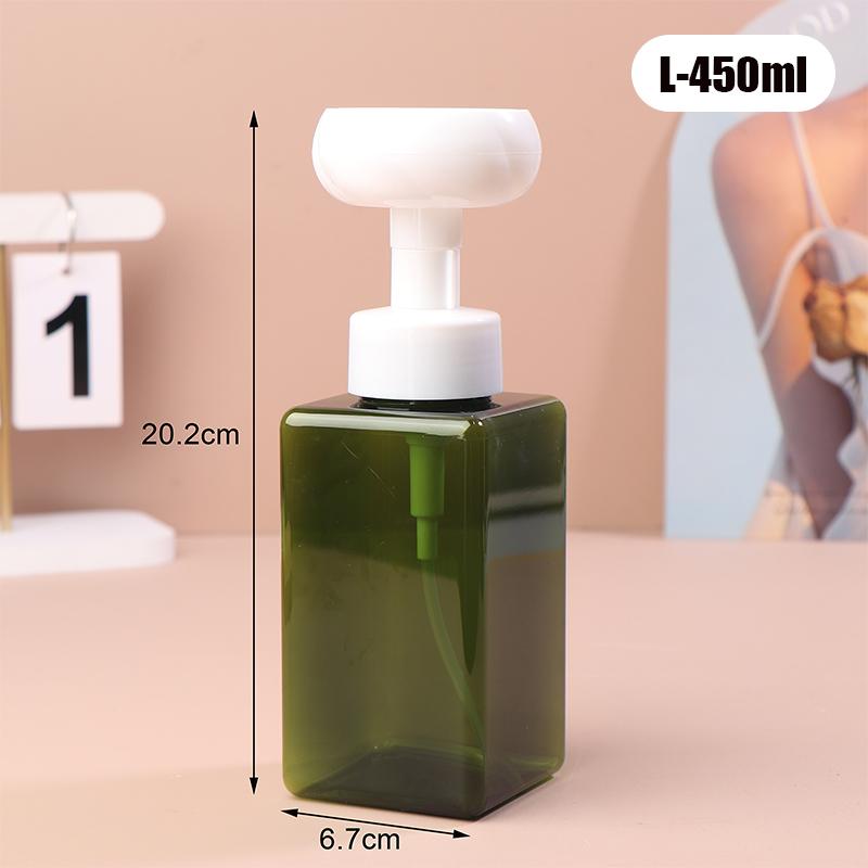 250/450ml Espuma Floral Jabón de Manos Linda Flor Burbuja Botella Dispensador de Jabón Líquido Botella con Bomba de Jabón de Manos Baño Pulsador Lavado de Manos