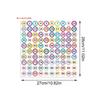 10 Sheets Consecutive Number Sticker 1-100 Adhesive Colorful Dot Numbered Labels for Classroom Office Home Organization