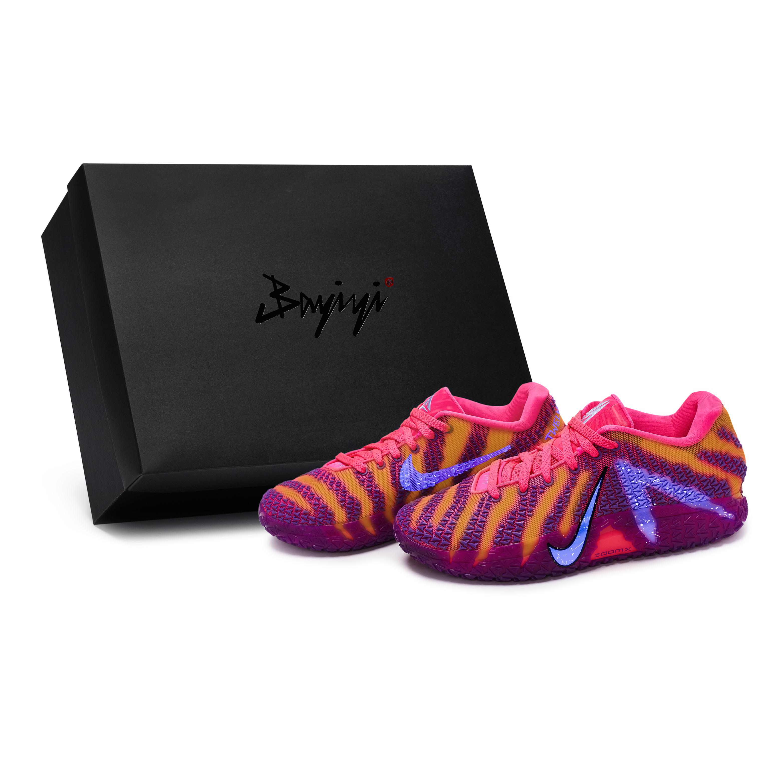 

Nike Ja Morant 3 Basketball Shoes Men s Low Top Pink/Purple/Orange HF2794-600(Team80-S-BOX) 42
