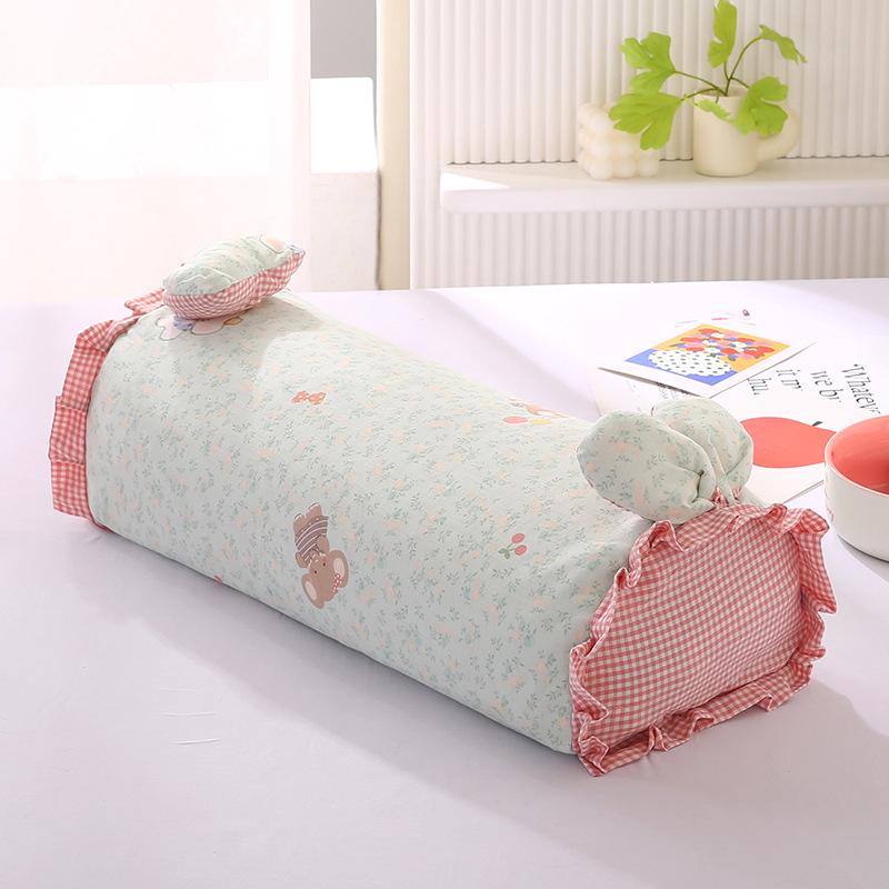 Pure Cotton Cartoon Buckwheat Pillow - Breathable, Sweat-Absorbent, Herbal Core, Removable & Washable Cover, Ideal for Kids & Students.