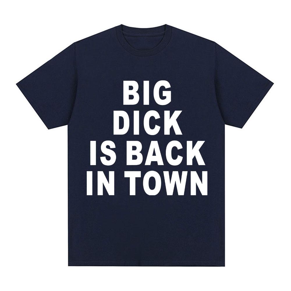 Summer Men's Adult Sex Joke Letter Printed Hip Hop Round Neck T-shirt 100% Cotton Loose Soft Breathable Short Sleeve