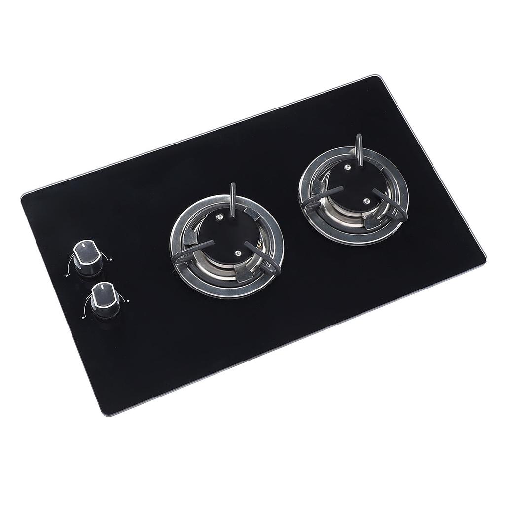 Marine Gas Stove 2 Burner LPG Gas Cook Top Stove Tempered Glass Double Hob 1.8kw for Boat Caravan RV Camper