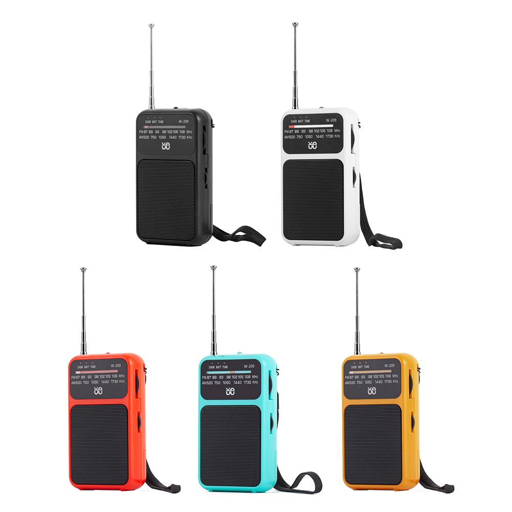 Portable Pocket AM FM Radio Built-in Speaker 2 Band Stereo Radio with 3.5mm Headphone Jack Pointer Radio for Senior Home Walking