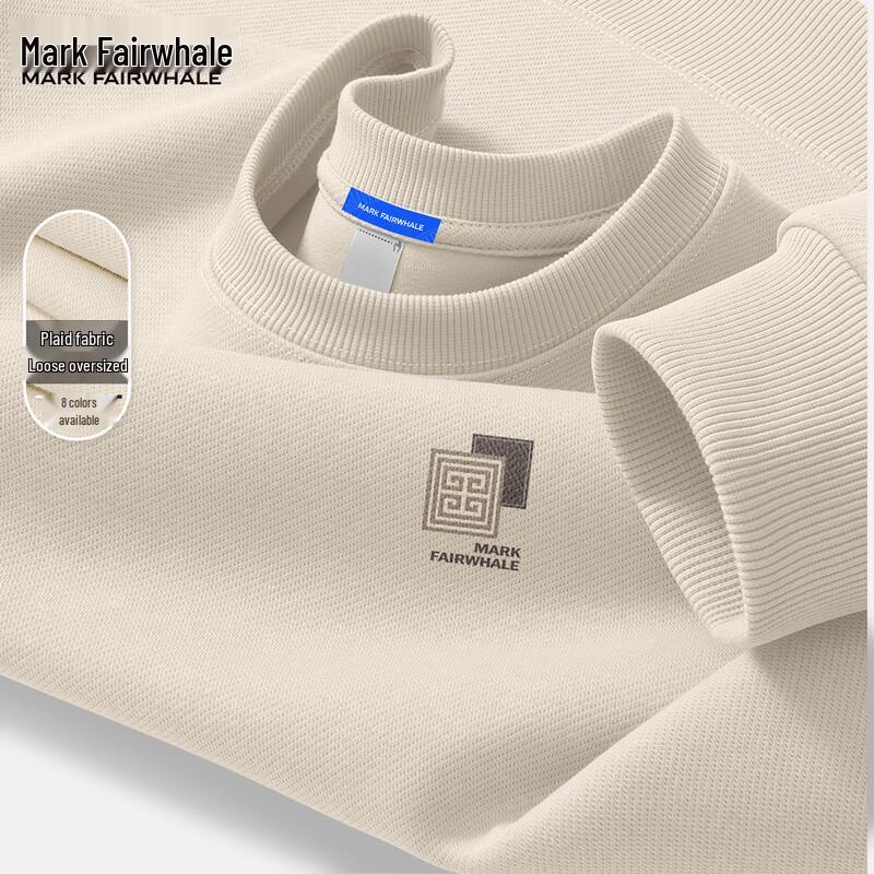 Mark Fairwhale Men's American Trend Loose Fit Crewneck Sweatshirt