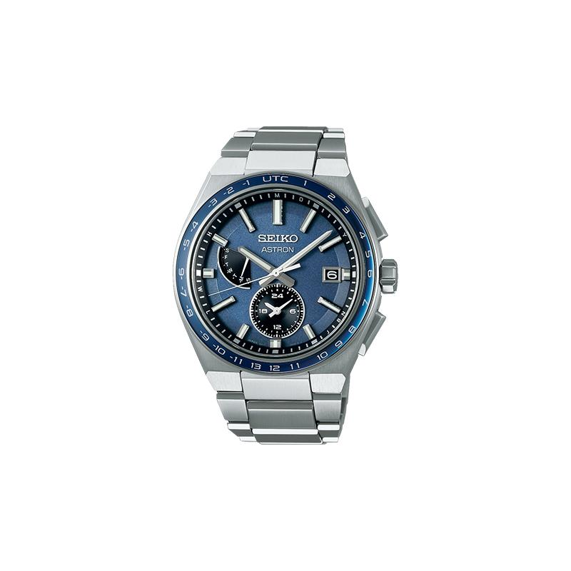 SEIKO Antimagnetic Fully Automatic Calendar Solar Quartz Titanium Strap Men s Watch Blue Dial SBXY037 синий