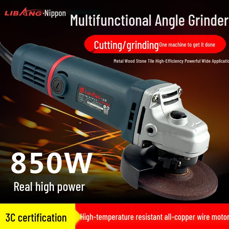 Multifunctional Electric Angle Grinder & Polisher: High-Power Handheld Grinding and Cutting Tool