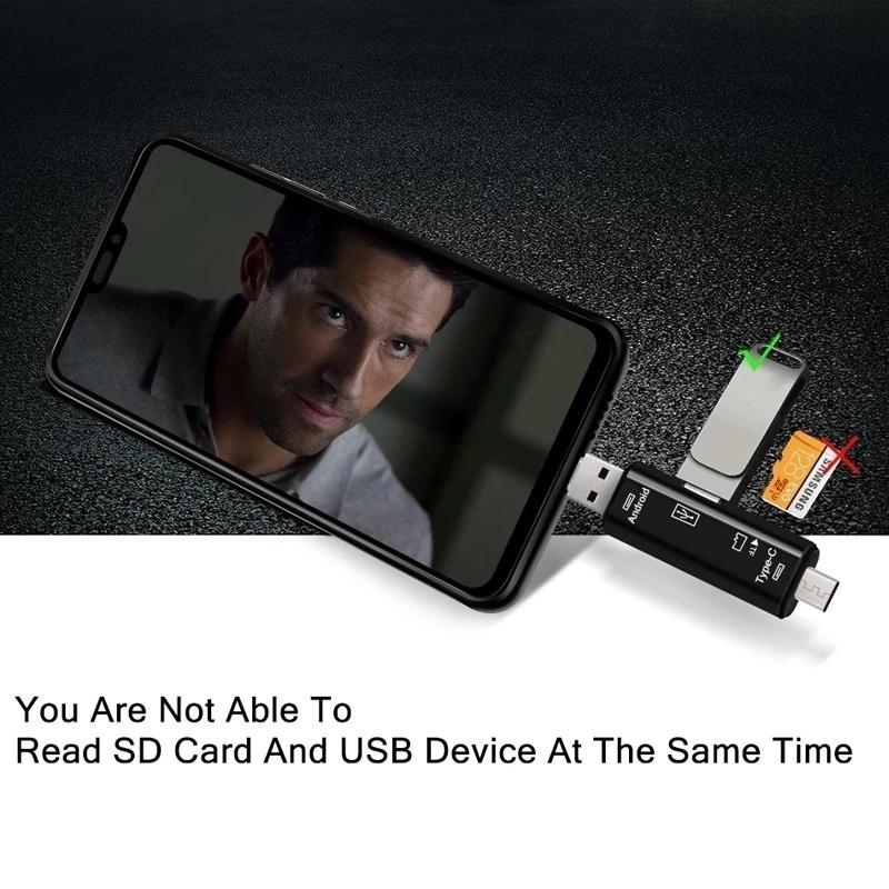 5 In 1 Multifunction OTG Micro Reader Flash Drive Smart Memory Card Reader Type C Cardreader USB Micro SD Adapte for PC Laptops
