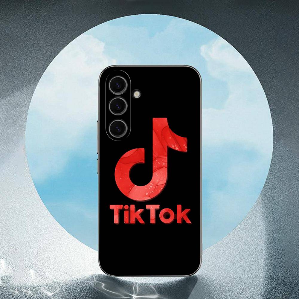 

Музыкальный логотип TikTok для Samsung Galaxy S23 S24 S25 Ultra S22 Plus S21 Черный Мягкий чехол Водонепроницаемый Мягкий чехол SamsungS21
