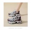 Thick Sole Height Increasing Silver Platform Women Casual Sports Chunky Dad Sneakers