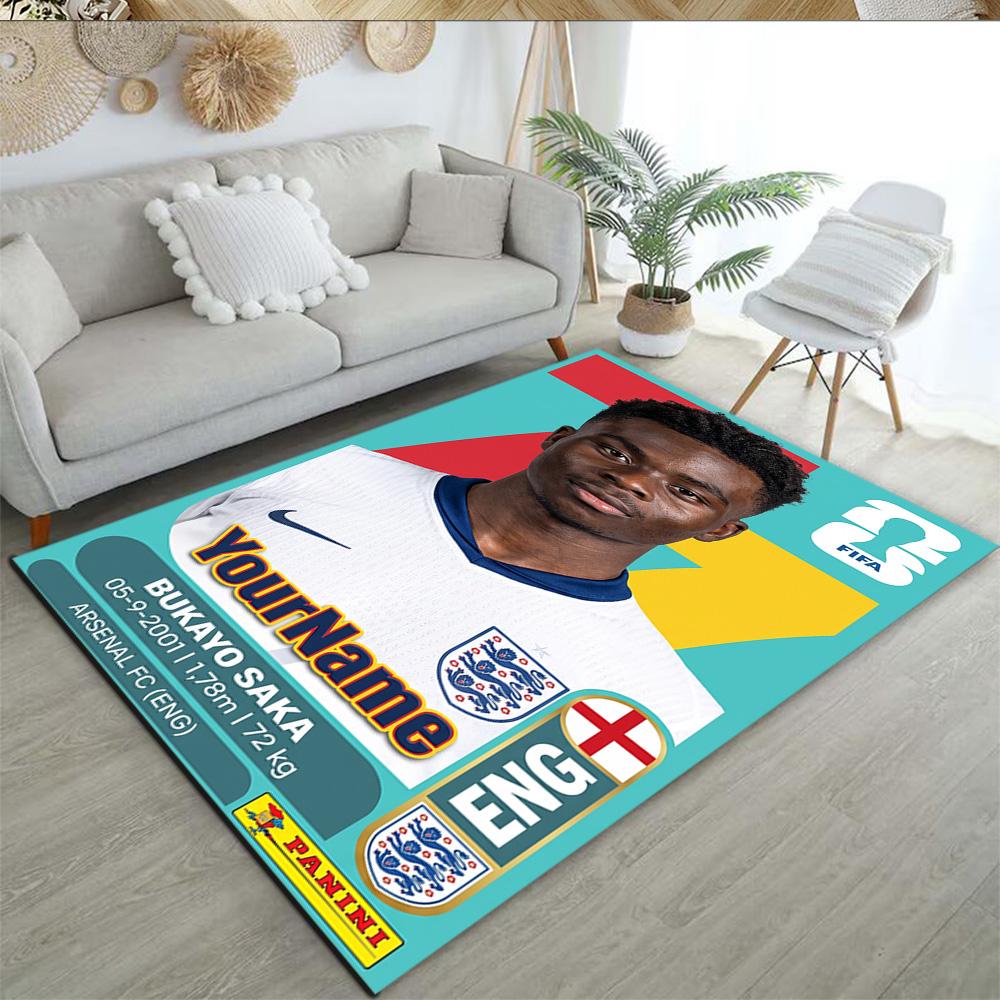 Star Player 1 Personalized Name Floor Mat Design for Foyer Outdoor Entryway Dormitory Antislip Carpet Anime Office Decor