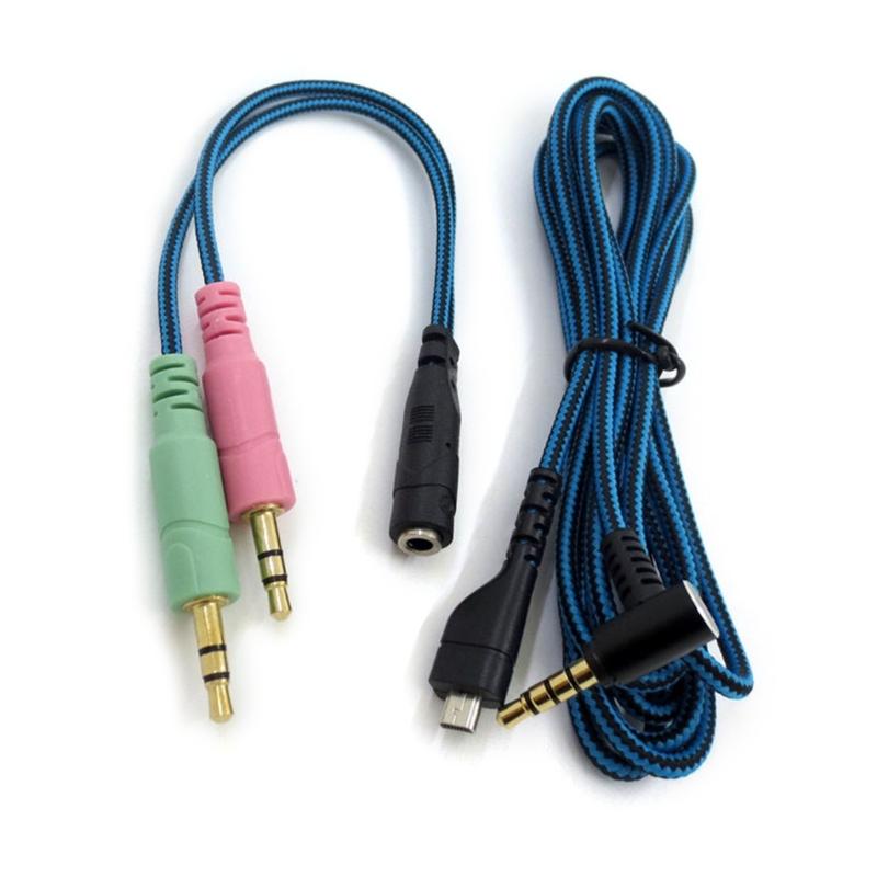 

Replacement USB 3.5mm Mic Audio Cable Splitter Cord with Converter Cable for Arctis 3 5 7 Gaming Headset 1