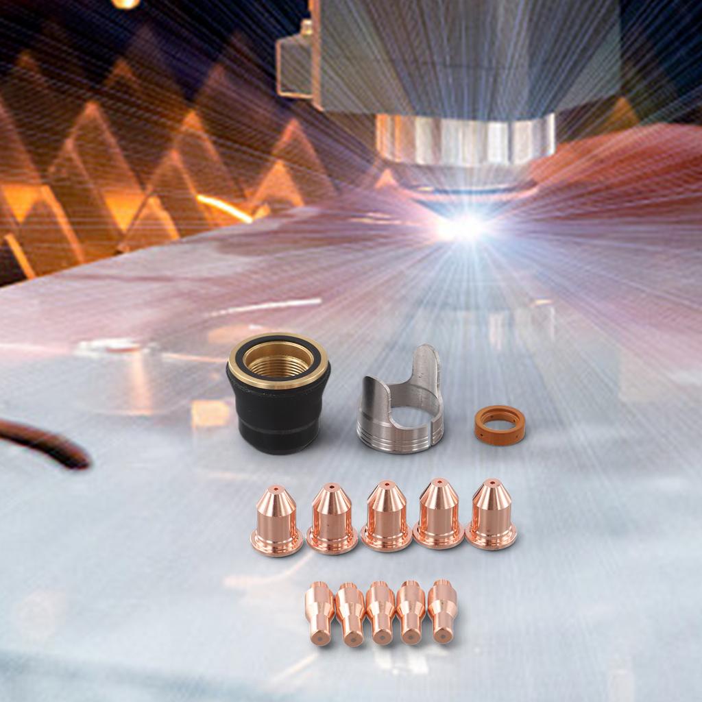 For IPT-45 Series Plasma Cutting Tips IPT-45 Nozzles Set DIY Projects Comprehensive Replacement Kit Cutting Shield Cap
