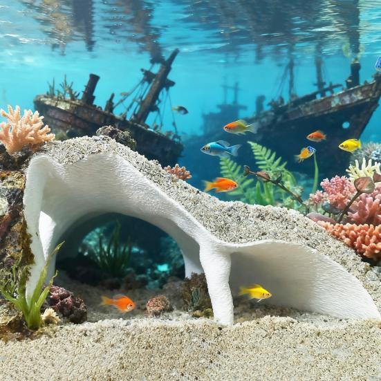 Rohová jeskyně do akvária Mangrovník Úkryt pro ryby pod štěrkem Jeskyně Dekorace do akvária Úkryt pro domácí mazlíčky pro ryby Krevety Sumce Sekavce Kuhli