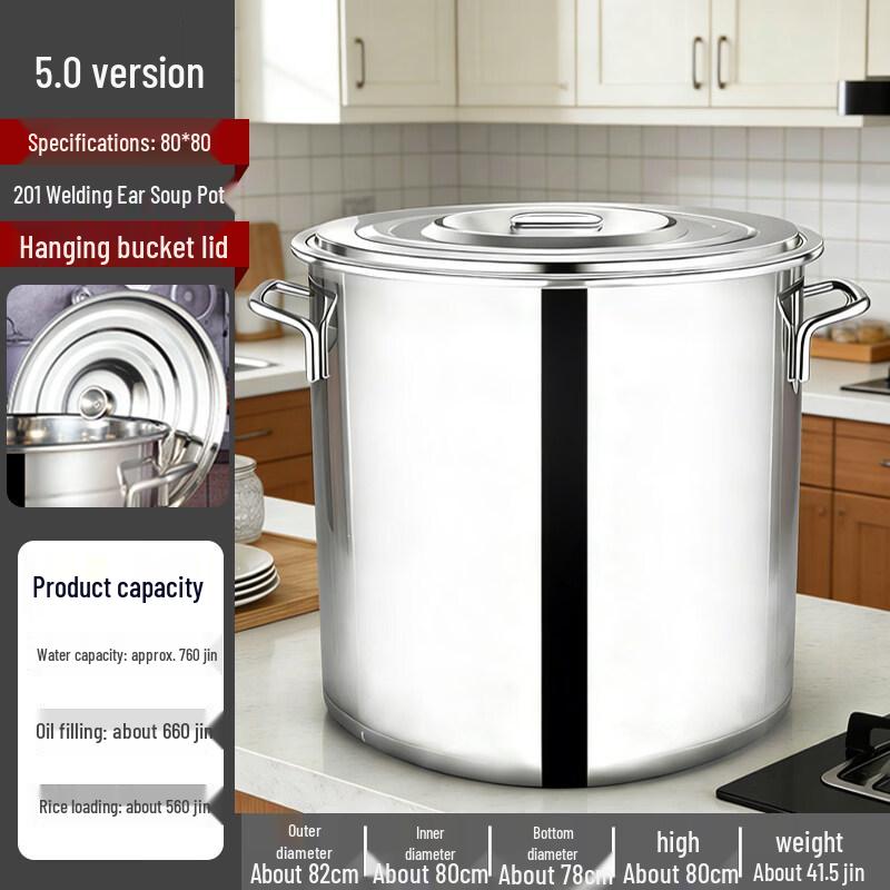 Heavy-Duty Stainless Steel Pot with Lid