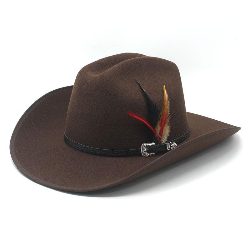 Herbst Winter Herren S Western Cowboyhut Ein Gipfel Oberseite Kamelhut