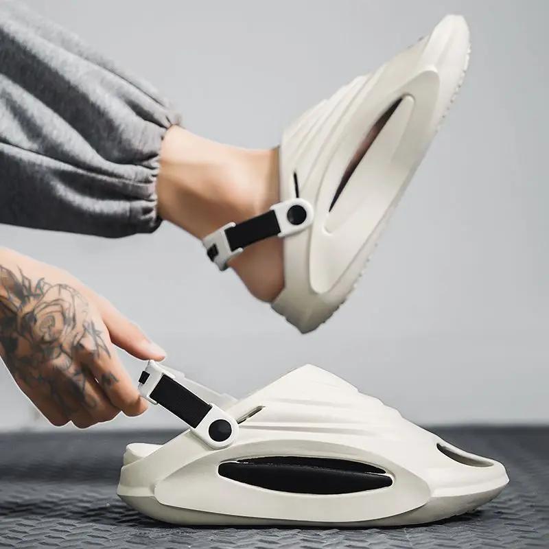 Anti-slip Men's Shoe Platform Beach Elegant 2025 Slides Fun Pvc Summer Sale Eva Cheap Shoes Liquidation Y2k Male Slipper