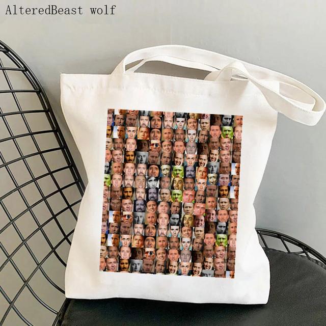 Women Shopper Bag Nurse Cat Lover Printed Kawaii Bag Harajuku Shopping Canvas Shopper Bag Girl Handbag Tote Shoulder Lady Bag