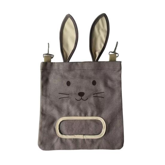 Kaninmater Kanindesign Hengende Fôrpose Gressdispenser med Kroker for Kaniner Marsvin Hamster Chinchillaer Små Kjæledyr