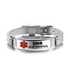 Medical Alert ID Bracelet Emergency First Aid Health Monitoring Laser Engraved Satinless Steel Adjustable Bracelet for Men Women