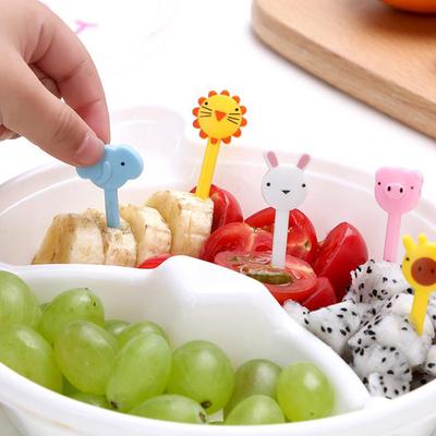10 sztuk Decor Lunch Box Akcesoria Owoce Picks Kids' Animal Forks Food Mini Tool