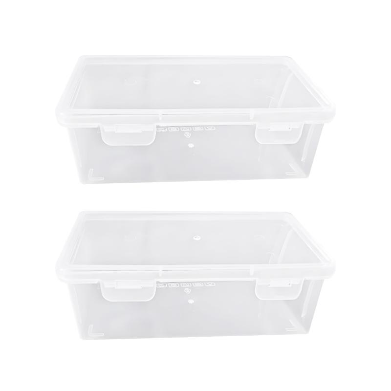 1/2/4Pack Transparent Pencil Organizer Box, Large Capacity Desk Storage for Art Supplies, Brushes Pens Markers, Simple Tool Case