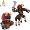 BuildMoc Breaths the Wild Brickheadz Monster Centaurs Lynels Building Blocks Set For Horse Beast Kass Bokoblineds Bricks KidToy