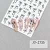 Lovely Simple Bronzing Line Bowknot 3D Self Adhesive Nail Art Decorations Stickers Ribbon Charming Cute Manicure Decals