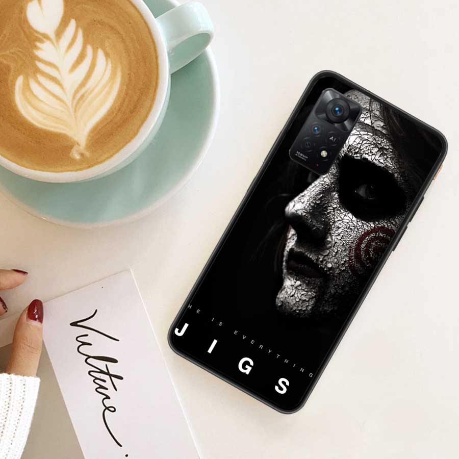 Saw Jigsaw Killer Hhorror Phone Case For Xiaomi Redmi Note 12 Plus 12S 11 11T Pro 5G 11E 11S 4G 10 10S 9 9S 9T 8 8T 7 6 5 Cover