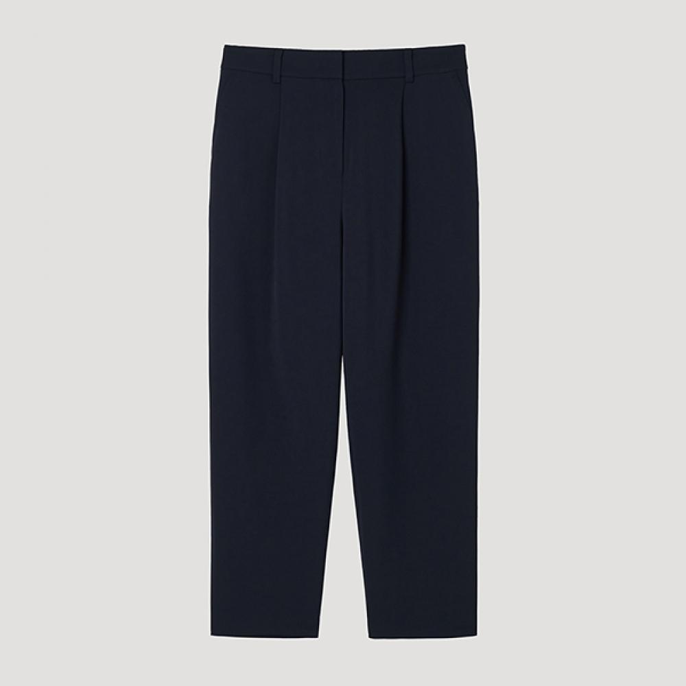 

[She S miSS] Back Banding Wide Tapered pantS SwwSlp22230 Dn DARK NAVY/55