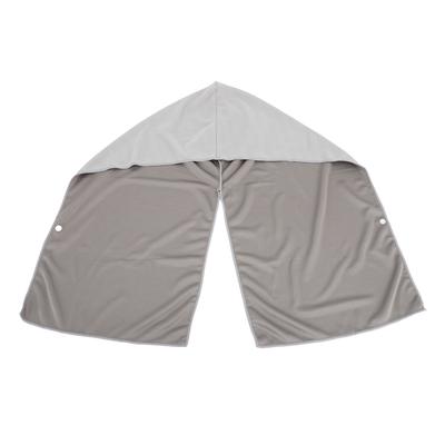 Kühlende Kapuzenhandtücher U-förmiges Kapuzenhandtuch Sonnenschutz Schnelltrocknend Sport Kühlhandtücher Grau