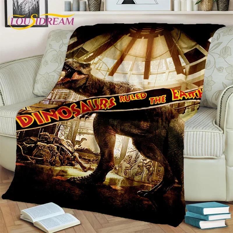 Jurassic Park Dinosaur 3D Cartoon Blanket,Flannel Throw Blanket for Home Bedroom Bed Sofa Picnic Office Hiking Leisure Nap Gift
