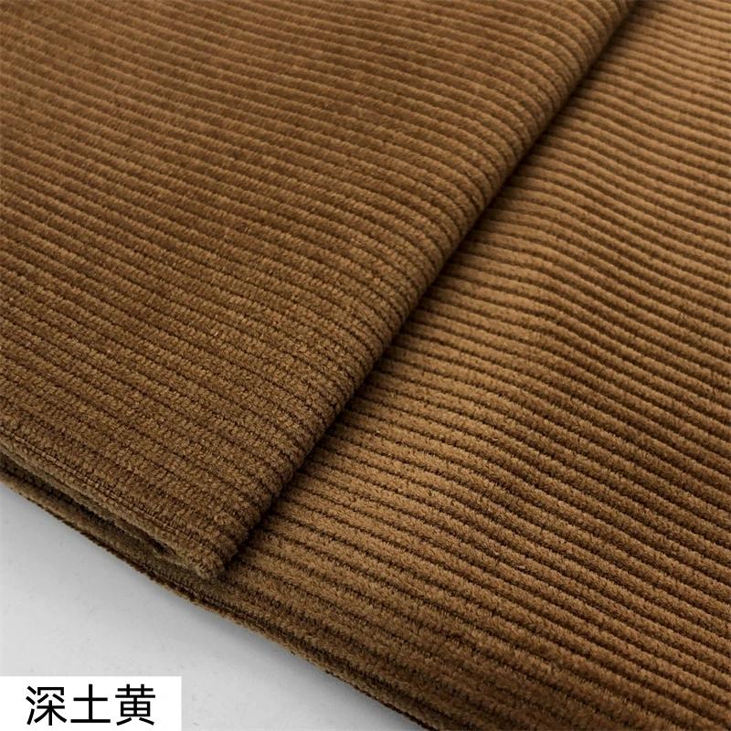 Pure Cotton Corduroy Fabric Medium Striped By The Meter for Clothes Dresses Pants Coats Sewing Cloth Soft Breathabe White Blue