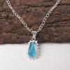 Swiss Blue Topaz Stone 925 Silver Daughter Gift Engagement New Pendant Jewelry PP-54-7