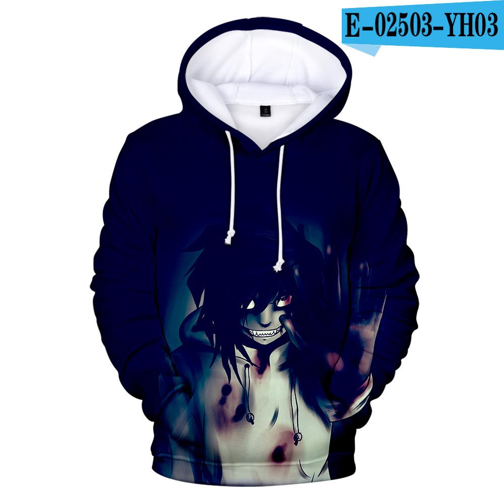 Hoodie Men Streetwear Hooded Sweatshirt Creepypasta Hoodies Ticci Toby Cosplay Costume Autumn Winter Clothes
