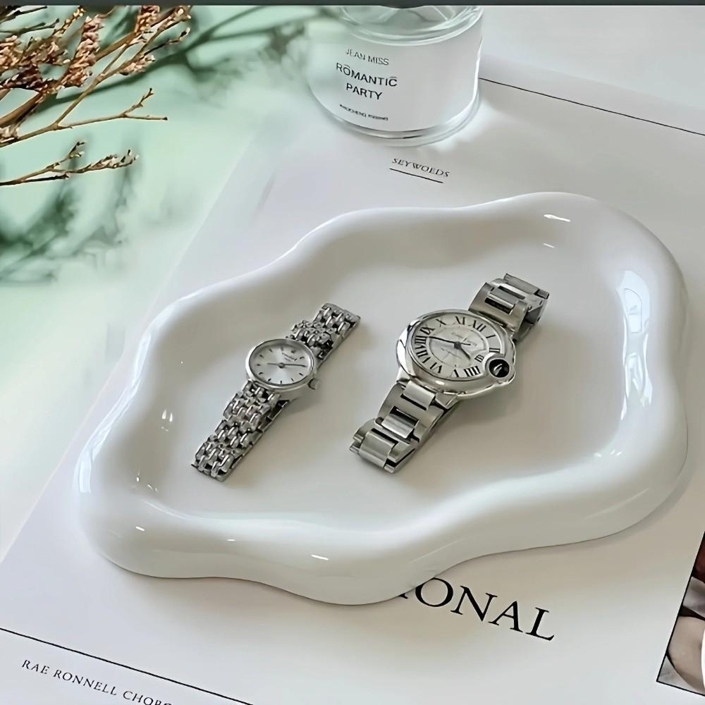 Mini Jewelry Tray Cloud Shape Jewelry Display Plate Ins Storage Plate  Watches/Keys Storage