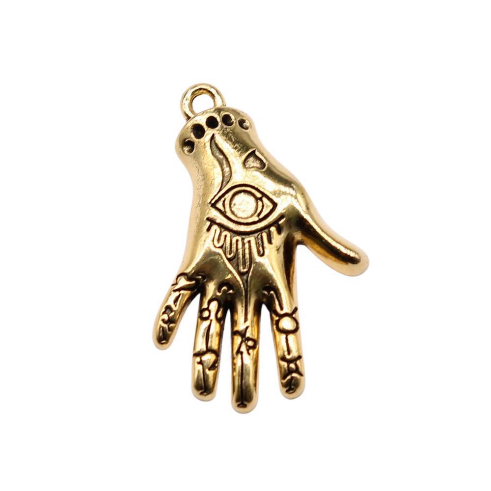Alloy Hamsa Hand Charms Amulet Pendants For Good Luck Jewelry Making