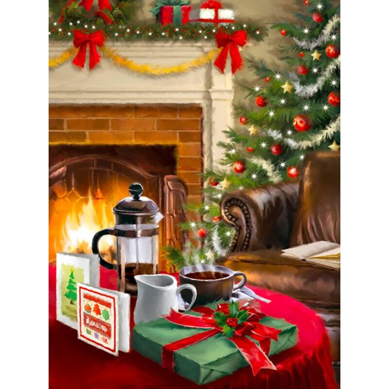 5D DIY Diamond Painting Christmas Tree Diamond Embroidery Cross Stitch Crafts Full Round Drill Home Decor Christmas Gift