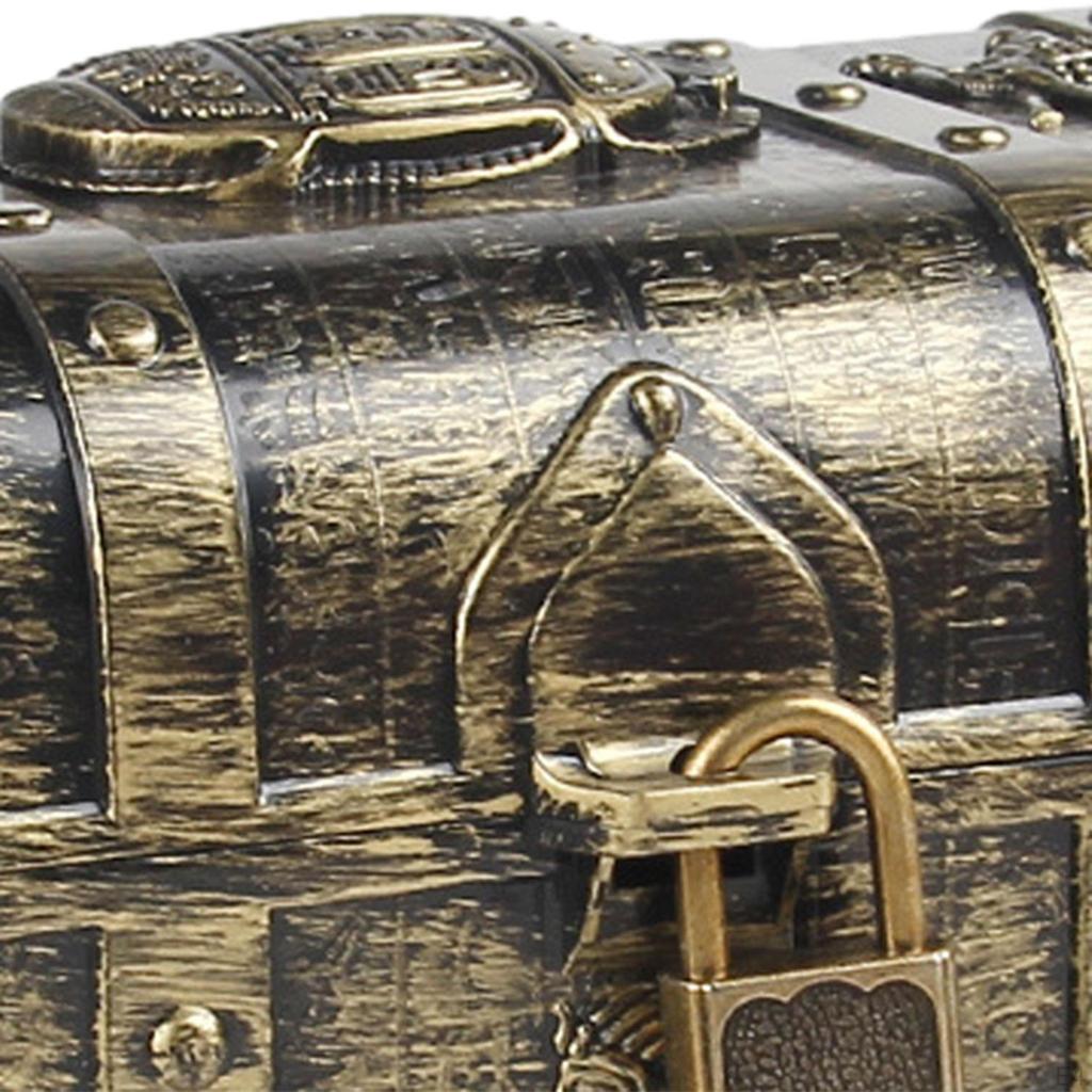 Treasure Chest Box for Kids Adventurous with Lock Pirate Halloween