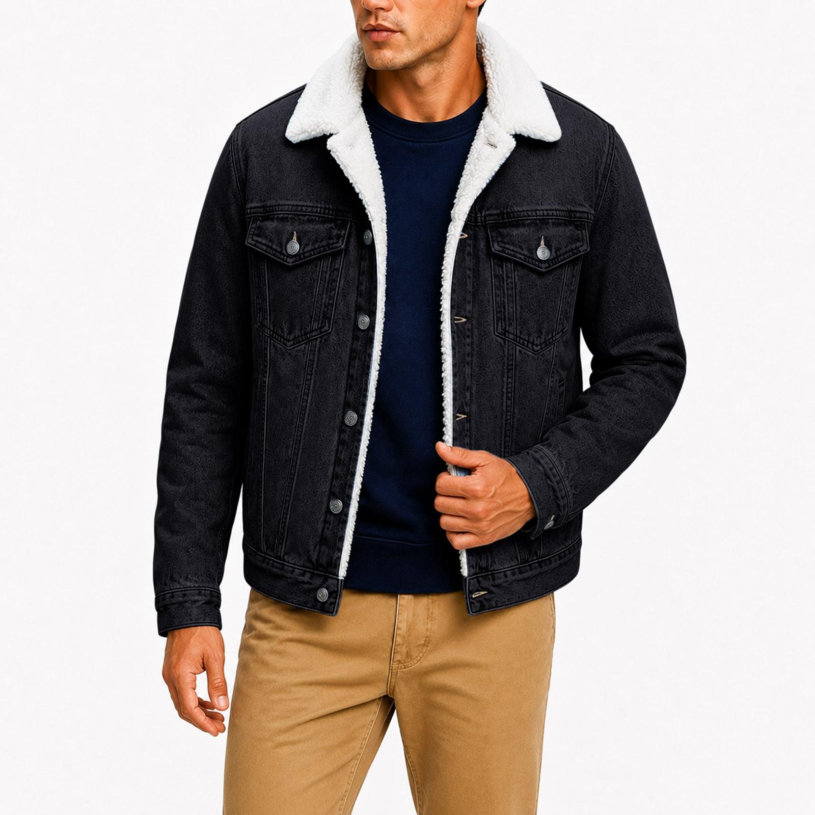 Men`s Denim Jacket Loose Fit Jacket