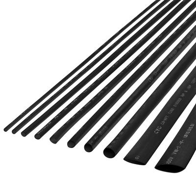 Heat Shrink Tubing Set 5.0mm 1m 10 Pcs Black Rebel