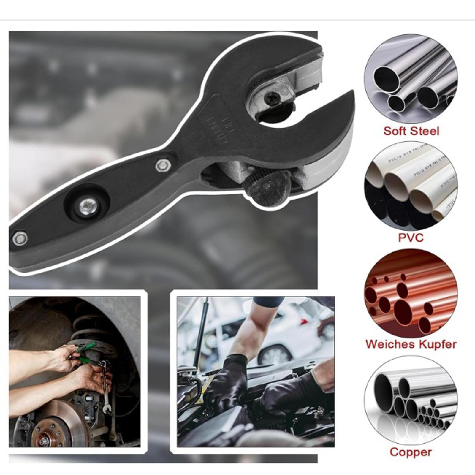 Easy To Use Ratcheting Tube Cutter Tool Set for Copper & Aluminum Tubes Plumbing Electrical Projects with Safety Gloves